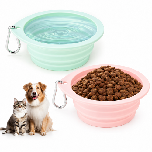 Multifunctional portable pet folding bowl