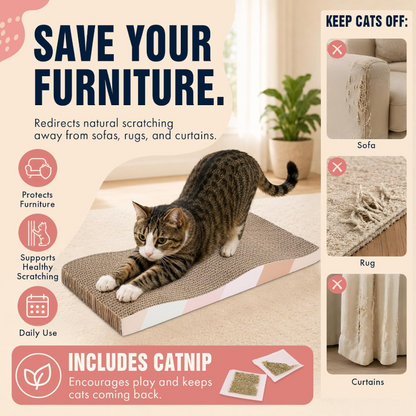 Protect Your Furniture With A Cozy Reversible Cat Scratcher